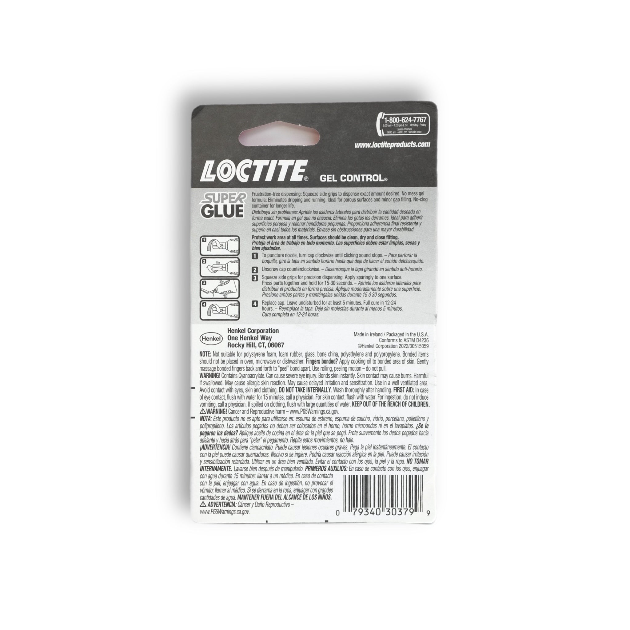 Super Glue 0.14 oz.Gel Control Clear Applicator