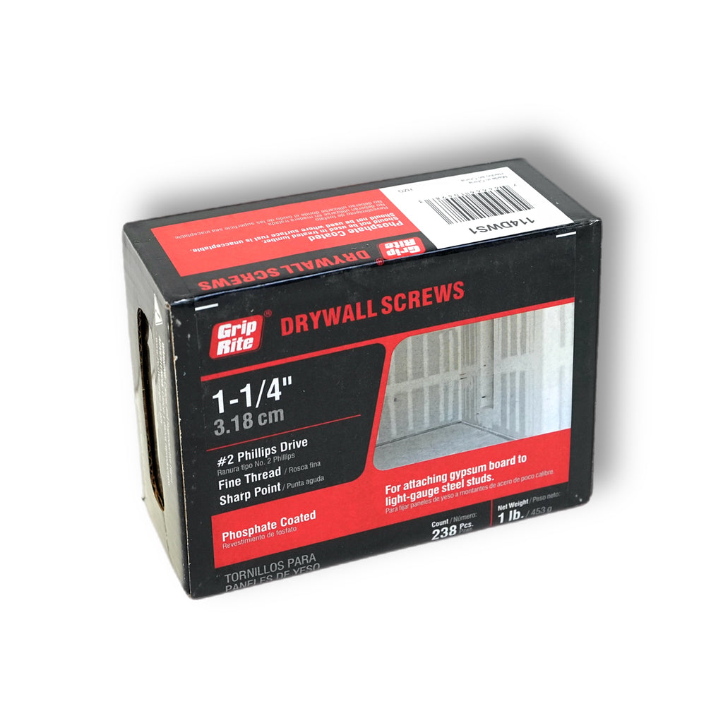 #6 x 1-1/4 in. #2 Phillips Bugle Head Fine Thread Drywall Screws 1 lb. Box