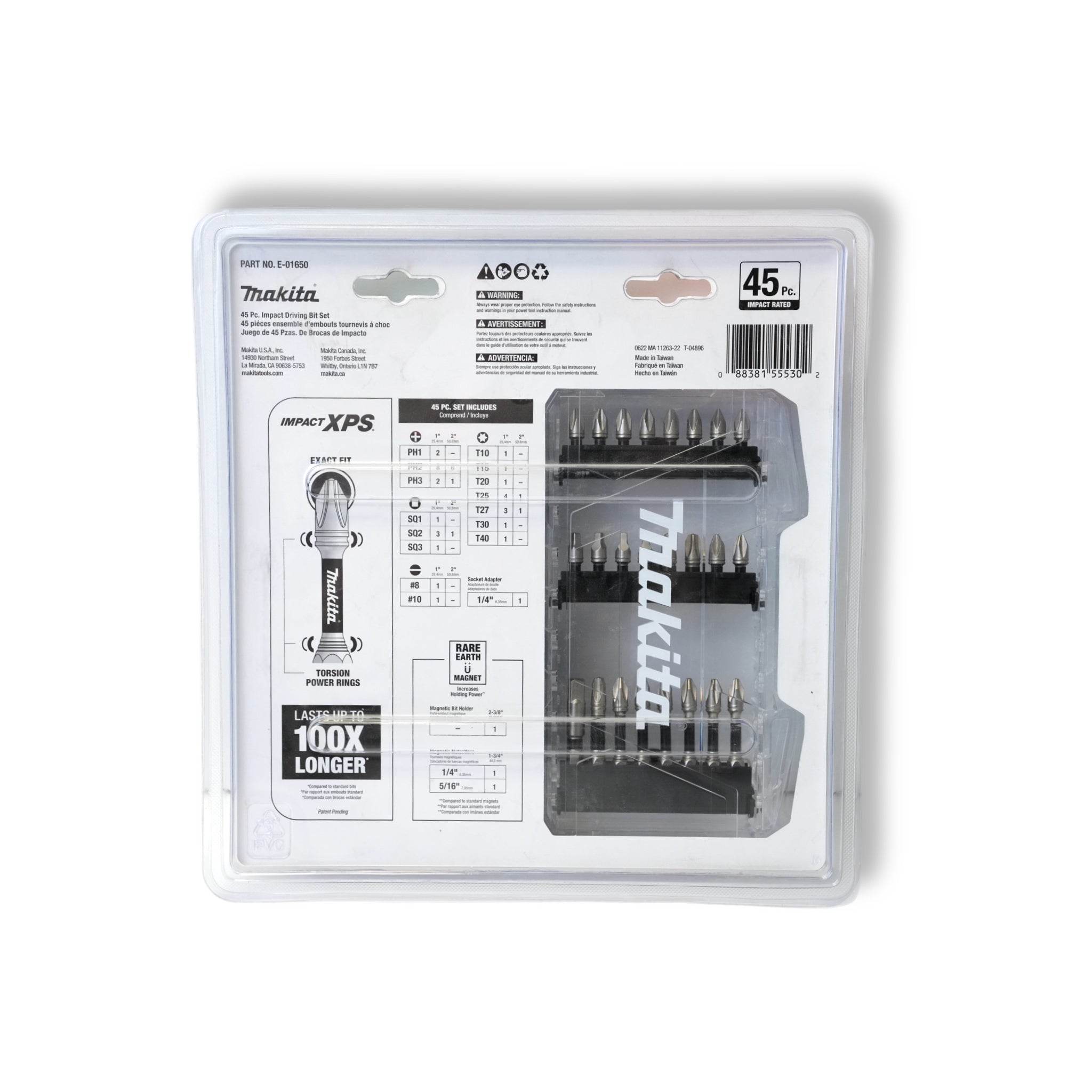 IMPACT XPS Alloy Steel Impact Rated Screwdriver Drill Bit Set (45-Piece)