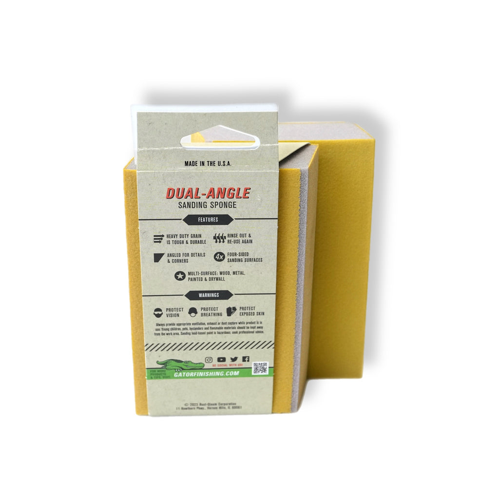 Edge Protect 3 in. x 5 in. x 1 in. Medium 220-Grit Angled Sanding Sponge
