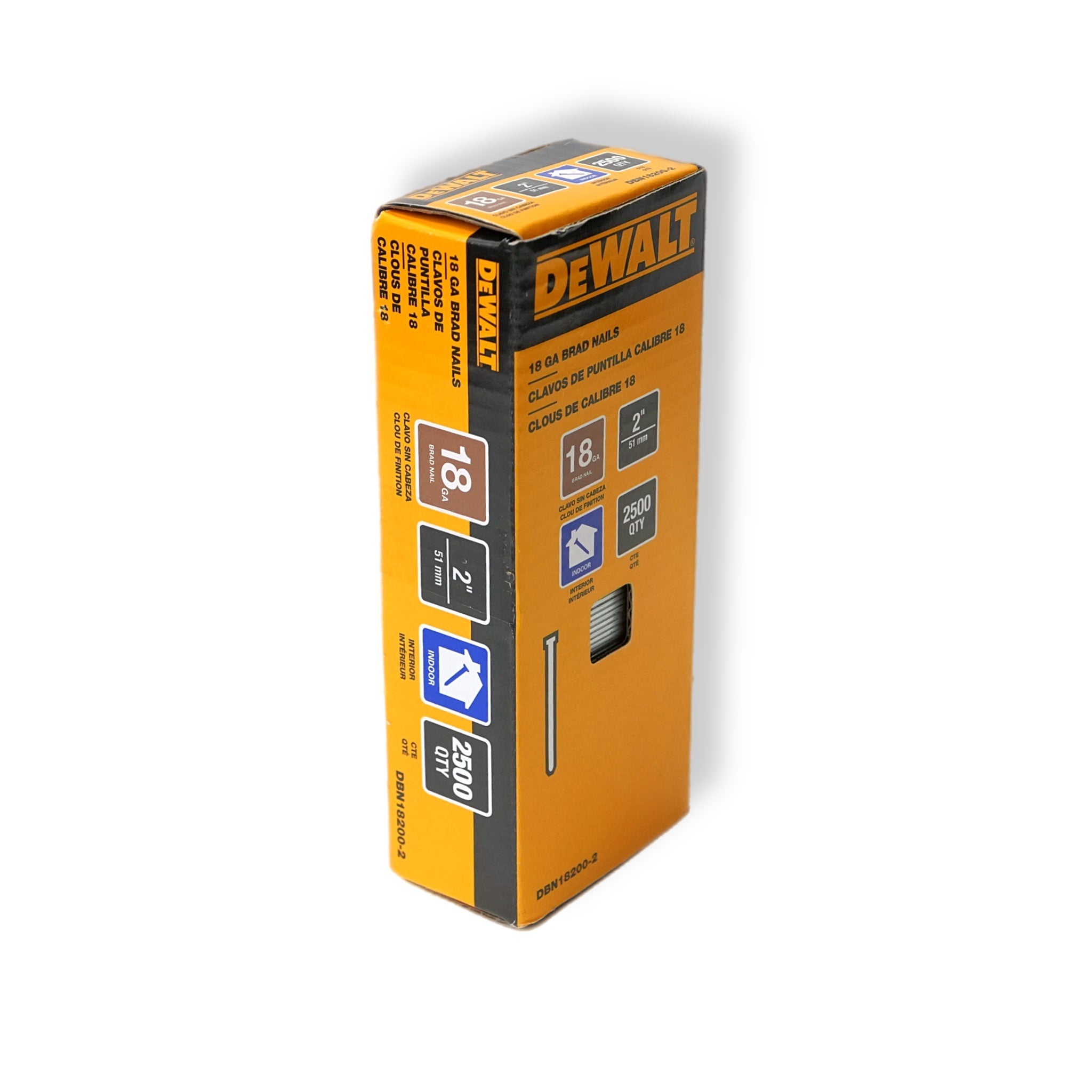 2 in. x 18-Gauge Metal Brad Nails (2500 per Pack)