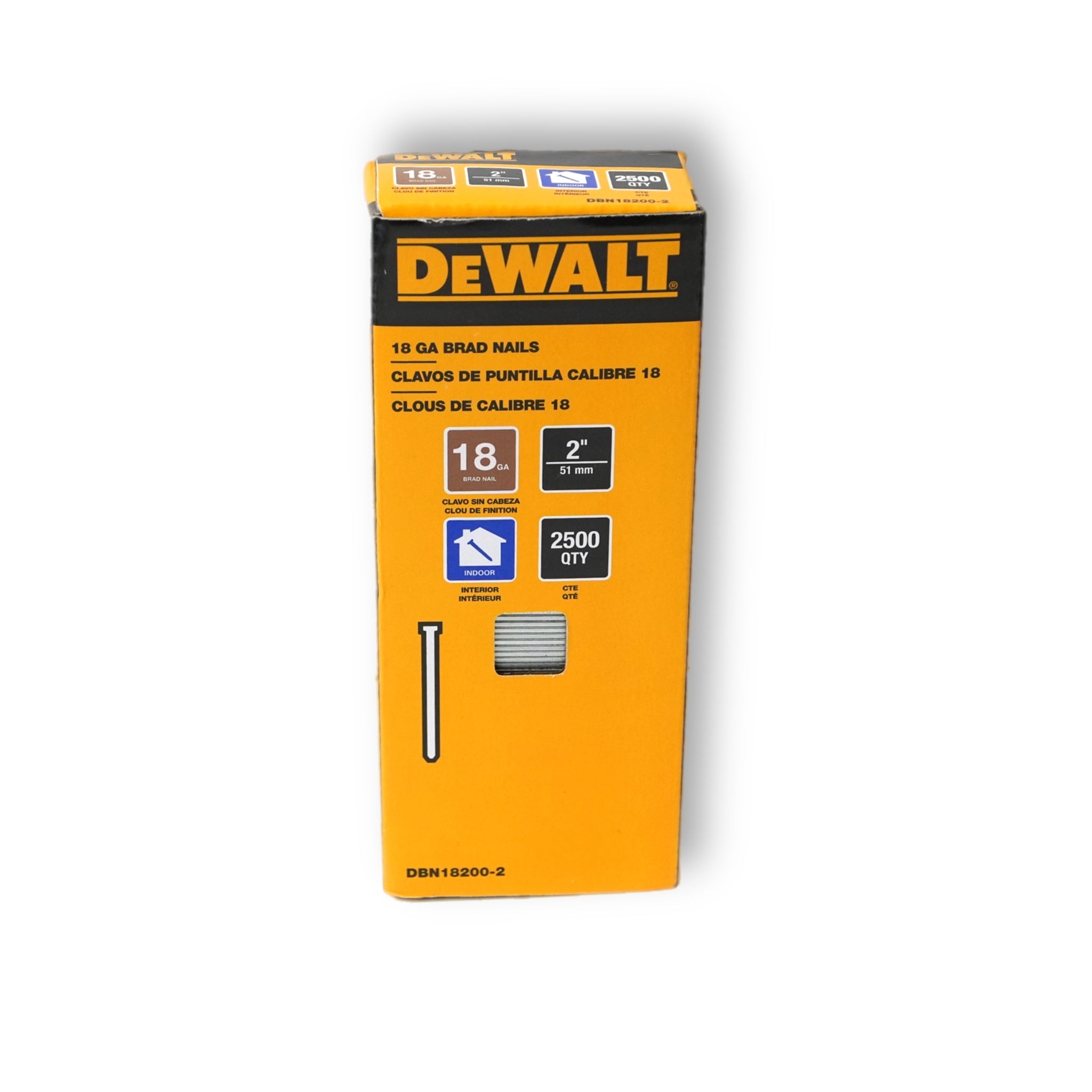 2 in. x 18-Gauge Metal Brad Nails (2500 per Pack)