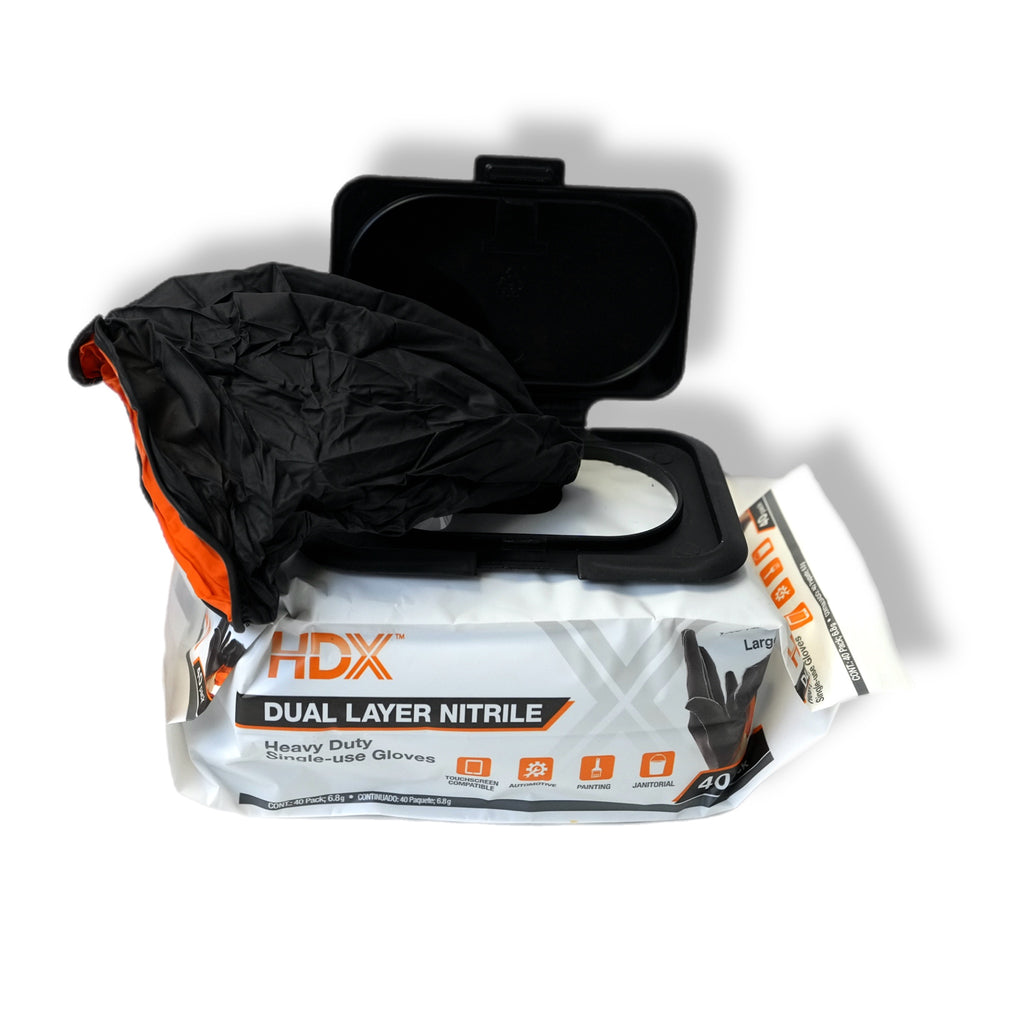 Pop-N-Go Disposable Heavy Duty Nitrile Gloves (40-Count)