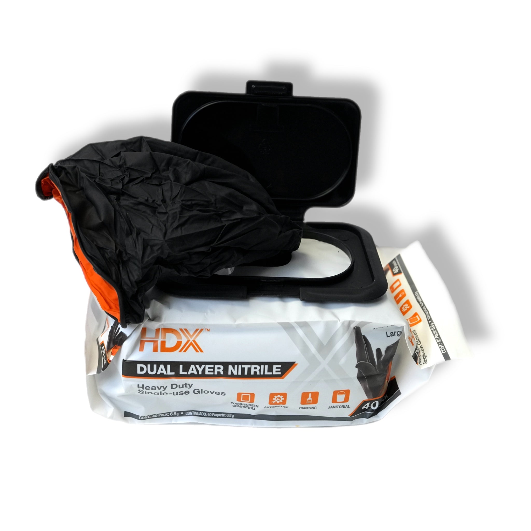 Pop-N-Go Disposable Heavy Duty Nitrile Gloves (40-Count)