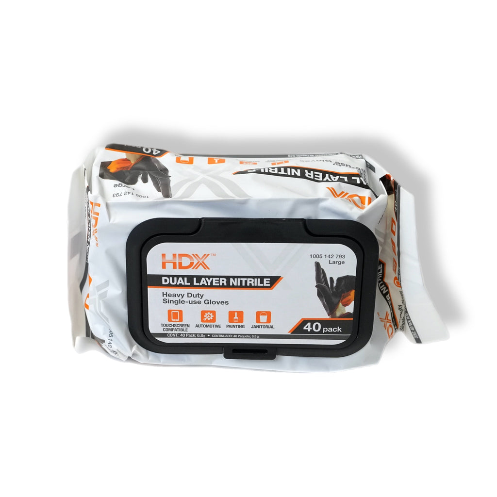 Pop-N-Go Disposable Heavy Duty Nitrile Gloves (40-Count)