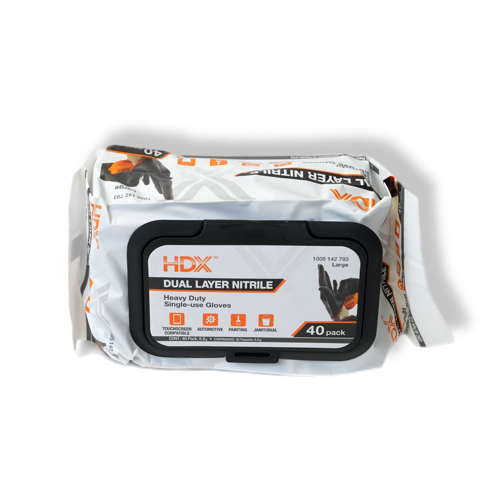 Pop-N-Go Disposable Heavy Duty Nitrile Gloves (40-Count)