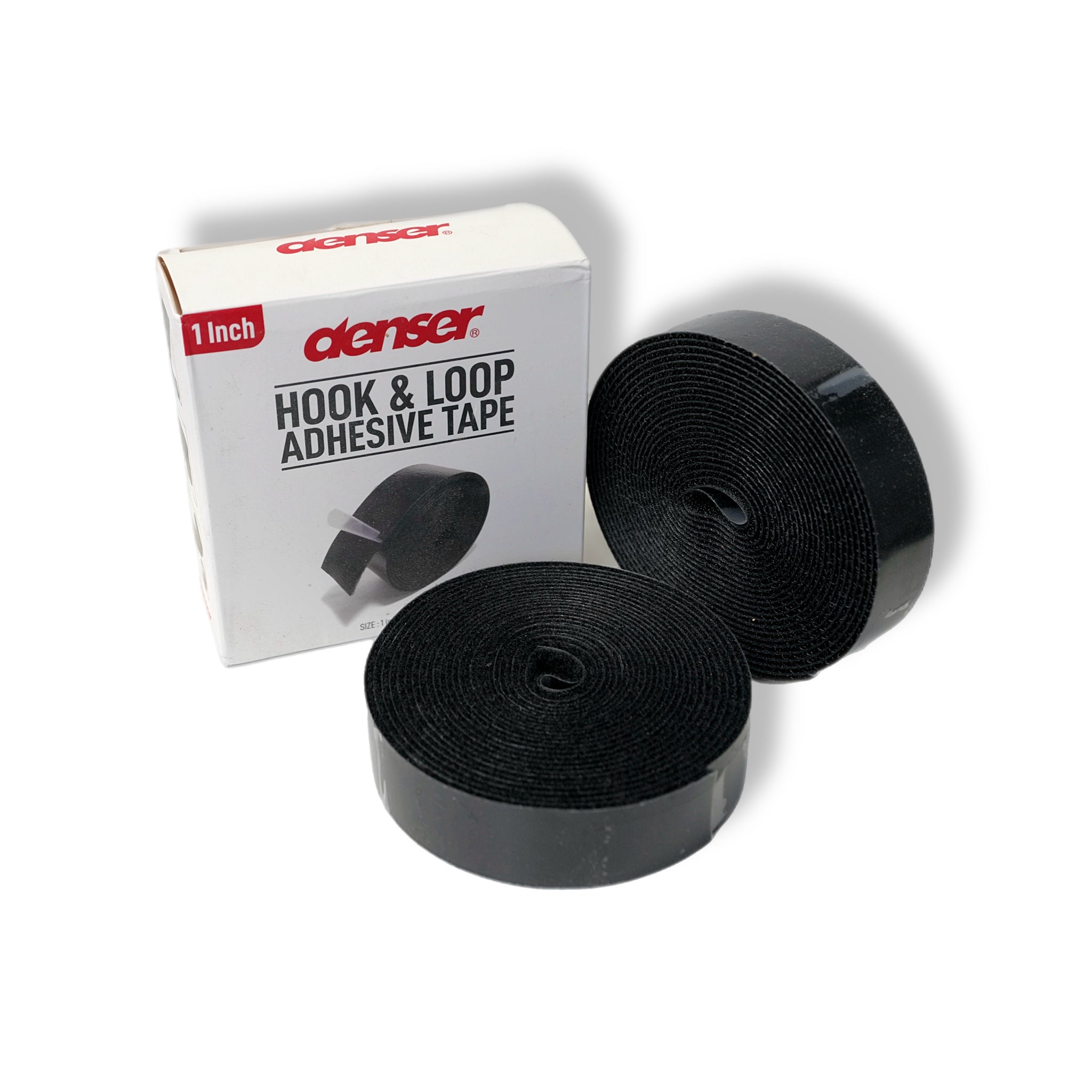 Denser 1 Inch Hook and Loop Tape Sticky Back - 5.5 Yards (16.5 Feet) - Strips Adhesive Heavy Duty Black Roll (1 inch * 16.5 ft)