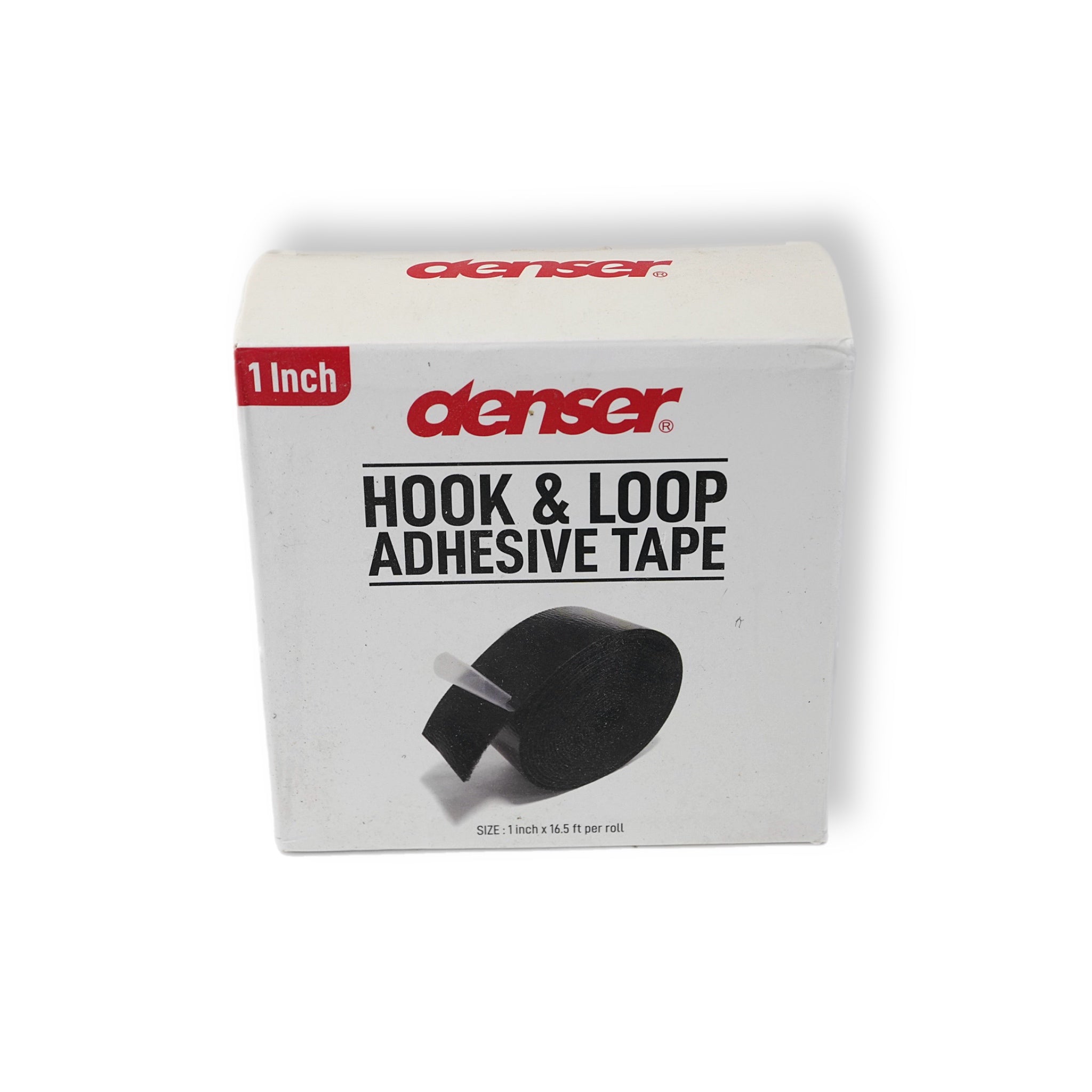 Denser 1 Inch Hook and Loop Tape Sticky Back - 5.5 Yards (16.5 Feet) - Strips Adhesive Heavy Duty Black Roll (1 inch * 16.5 ft)