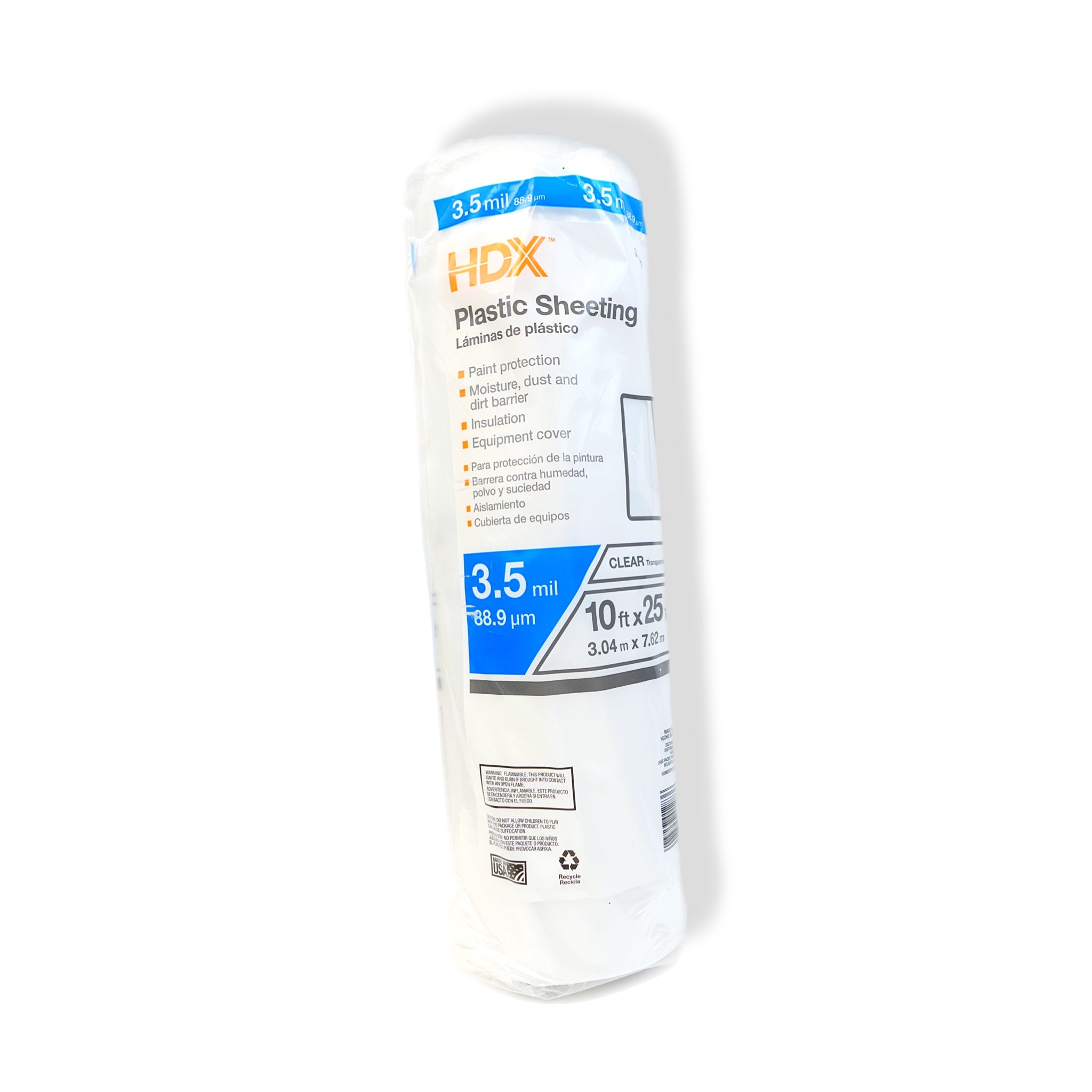 10 ft. x 25 ft. Clear 3.5 mil Plastic Sheeting