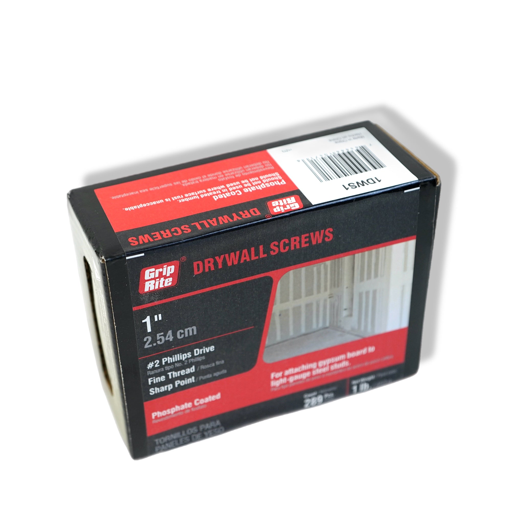 #6 x 1 in. #2 Phillips Bugle Head Fine Thread Drywall Screws 1 lb. Box